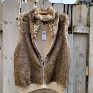Ann Taylor Reversible Faux Fur Vest